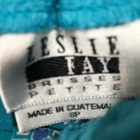 Leslie Fay Vintage Blue Bandana Print Pleated Skirt - Picture 6 of 15